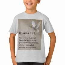 Romans 8:28 Bible Verse Kid's Tee Shirt
