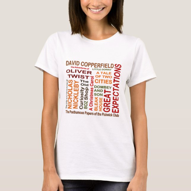 T-shirt Romans de Charles Dickens (Devant)