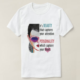 T-shirt Romantic Female Beauté Dire Carte de voeux succès