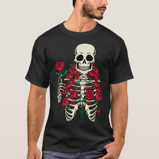T-shirt Romantic Rose Skeleton by Tobe Fonseca