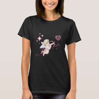 T-shirt Romantic Valentine Art with Pink Heart Glow