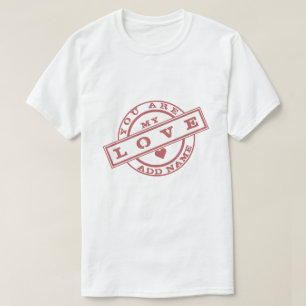 T-Shirt Romantique Nom Personnalisé