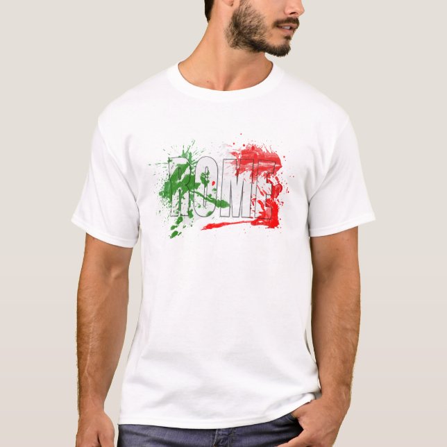 T-shirt Rome CBD 0020 - éclaboussure de drapeau (Devant)