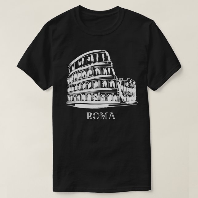 T-shirt Rome Colisée Italie Italia Amphithéâtre romain I L (Design devant)