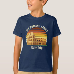 T-shirt Rome Colisée Personnalisé Italie Voyage Coucher de