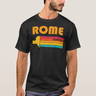T-shirt Rome New York Vintage Souvenir détendu