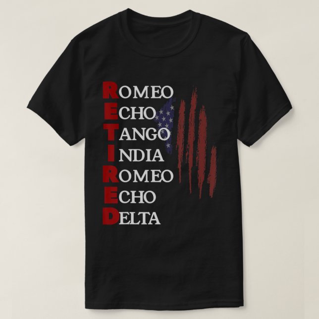 T-shirt Romeo Echo Tango Inde Romeo Echo Delta Ve (Design devant)