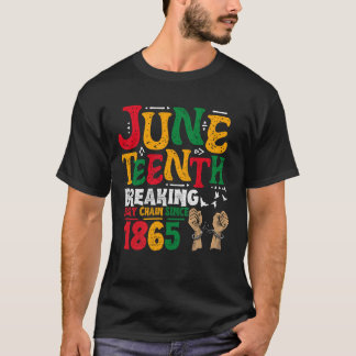 T-shirt Rompre chaque chaîne depuis 1865 Junetten Black W