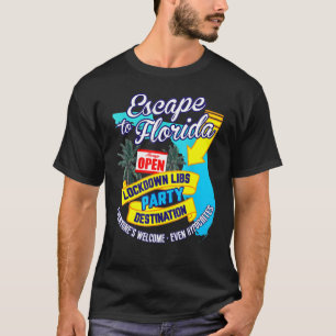 T-shirt Ron Desantis Campagne S'Échapper À Florida Lockdow