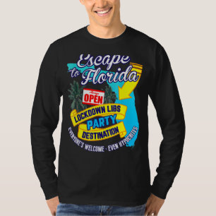 T-shirt Ron Desantis Campagne S'Échapper À Florida Lockdow
