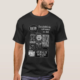 T-shirt Ron Swanson Montage Classic