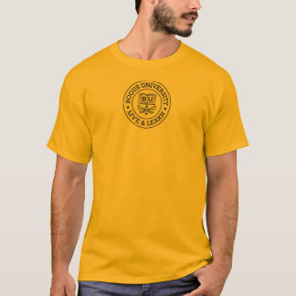 T-shirt rond de logo de joint d'université fausse