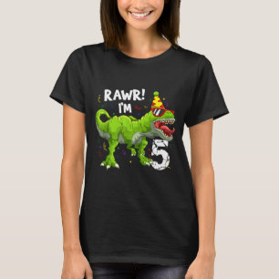 T-shirt Roooar j'ai 5 ans Fête d'anniversaire 5ème T Rex D