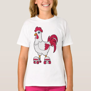 T-shirt Rooster à Patinage en ligne avec Roller skates