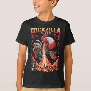 T-shirt Rooster Art Japanesechicken mignon Amoureux du pou