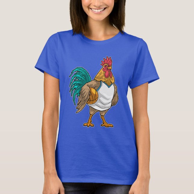 T-shirt Rooster Basketball player Basketball Sports (Devant)
