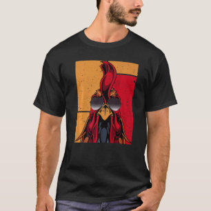 T-shirt Rooster cool portant lunettes de soleil Retro Vint