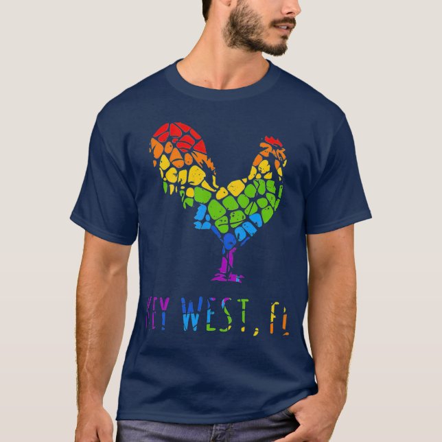 T-shirt Rooster FL Ouest cléSouvenir Imaginaire poulet (Devant)