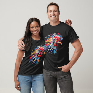 T-shirt Rooster Poulet Animal Monde Campagne Agritourisme