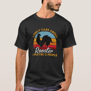 T-shirt Rooster Sunset Style Rétro