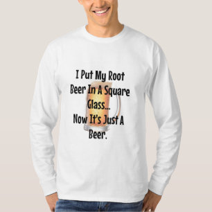 T-shirt Root Beer Carré Cup Math Joke Chemise Funny