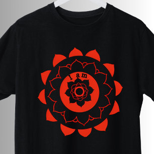 T-shirt Root Chakra Muladhara Rouge Mandala Yogi