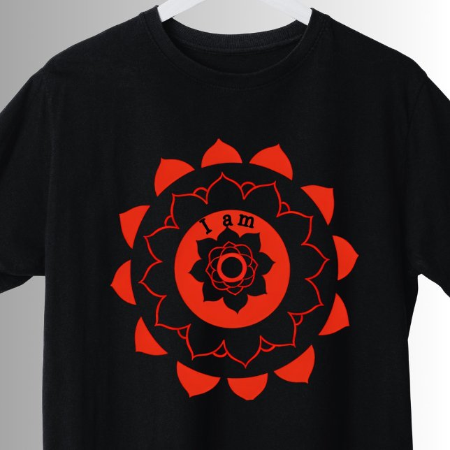 T-shirt Root Chakra Muladhara Rouge Mandala Yogi (Créateur téléchargé)