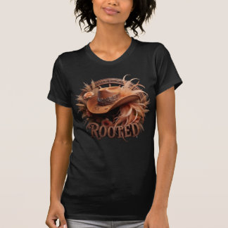 T-shirt Rooted Vintage Western Cowboy Hat Floral Boho