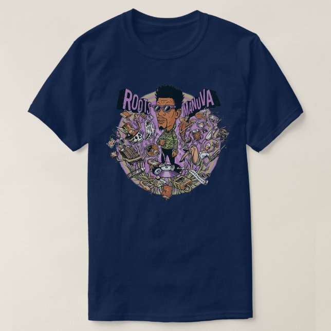 T-shirt Roots Manuva Purple  (Design devant)