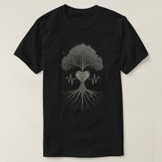 T-shirt Roots of Life: The Heartbeat of Nature (Design devant)