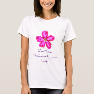 T-shirt Rosa do déserto vermelha