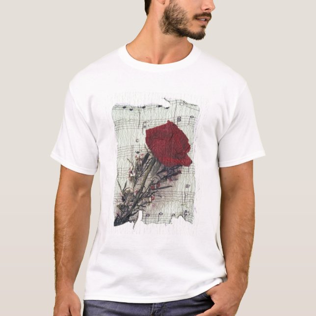 T-shirt <Rose and Music> par Kim Koza 2 (Devant)