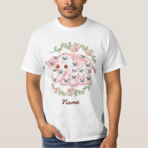 T-shirt rose bébé fille éléphant