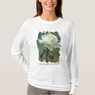 T-shirt Rose blanche fleur magnifique