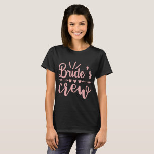 T-Shirt rose calligraphié pour l'équipe de la mari