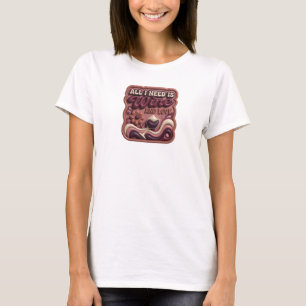 T-shirt Rose Classique TOUT CE QU'IL ME FAUT C'EST DU VIN 