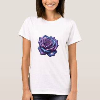 T-shirt Rose cosmique - Fleur céleste dans l'espac