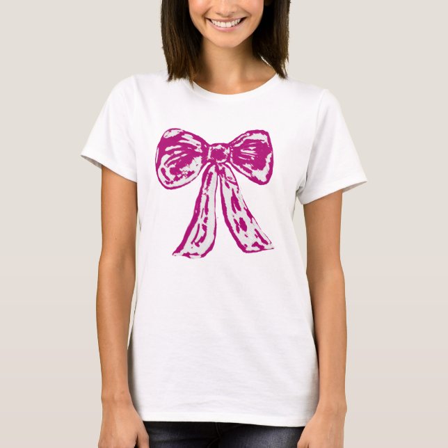 T-shirt rose d'arc (Devant)