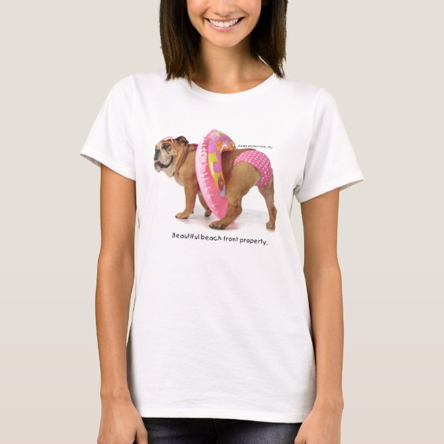 T-shirt rose de bikini de point de Zelda Polk (Devant)