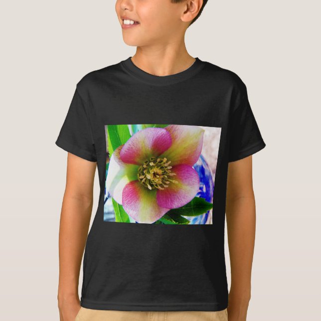 T-shirt Rose de carême rose, (Devant)