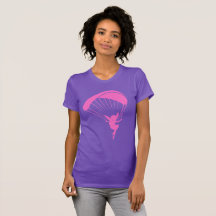 T-shirt rose de lutin de parapentisme