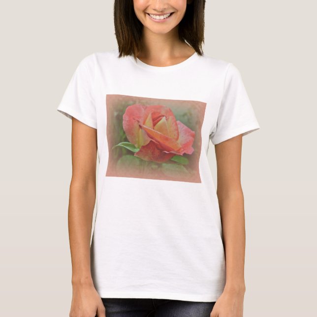 T-shirt Rose de paix en fleurs (Devant)