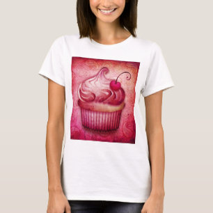 T-shirt rose de petit gâteau de Paisley