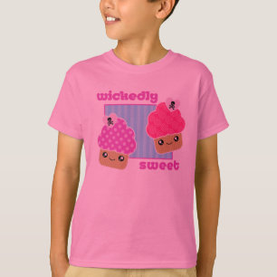 T-shirt rose de petits gâteaux par mechanceté do