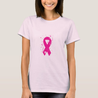 T-shirt rose de ruban de cancer du sein