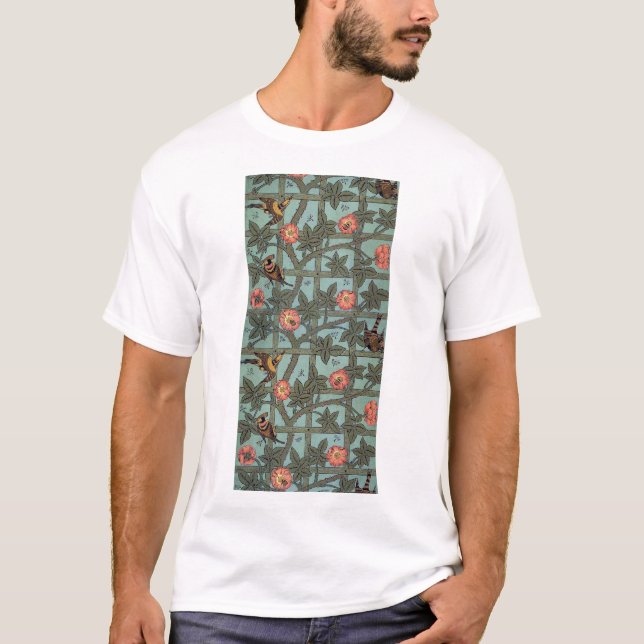 T-shirt Rose d'Escalades & Petit Oiseau, William Morris (Devant)