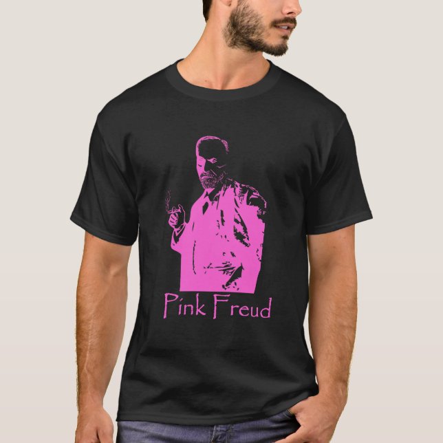T-shirt rose d'obscurité de Freud (Devant)