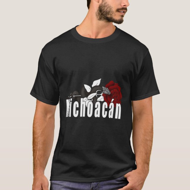 T-shirt Rose du Michoacan d'État mexicain (Devant)