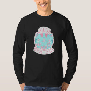 T-shirt Rose Et Bleu Kitten Aww Jote Jelly Toe Beans Patro