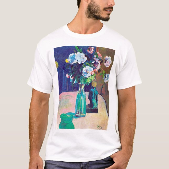 T-shirt Rose et Statuette, Gauguin (Devant)